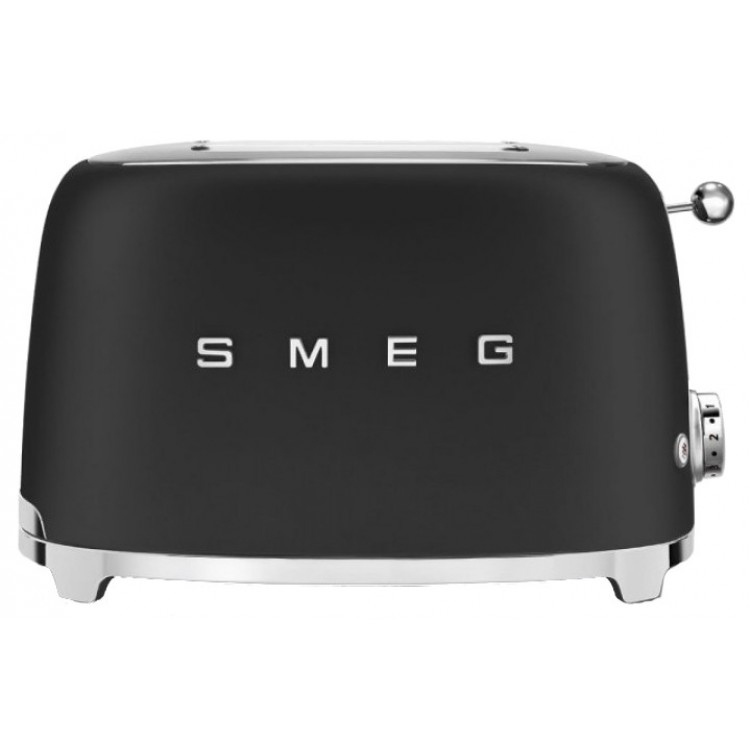 smeg broodrooster 2x2 tsf01blmeu mat zwart