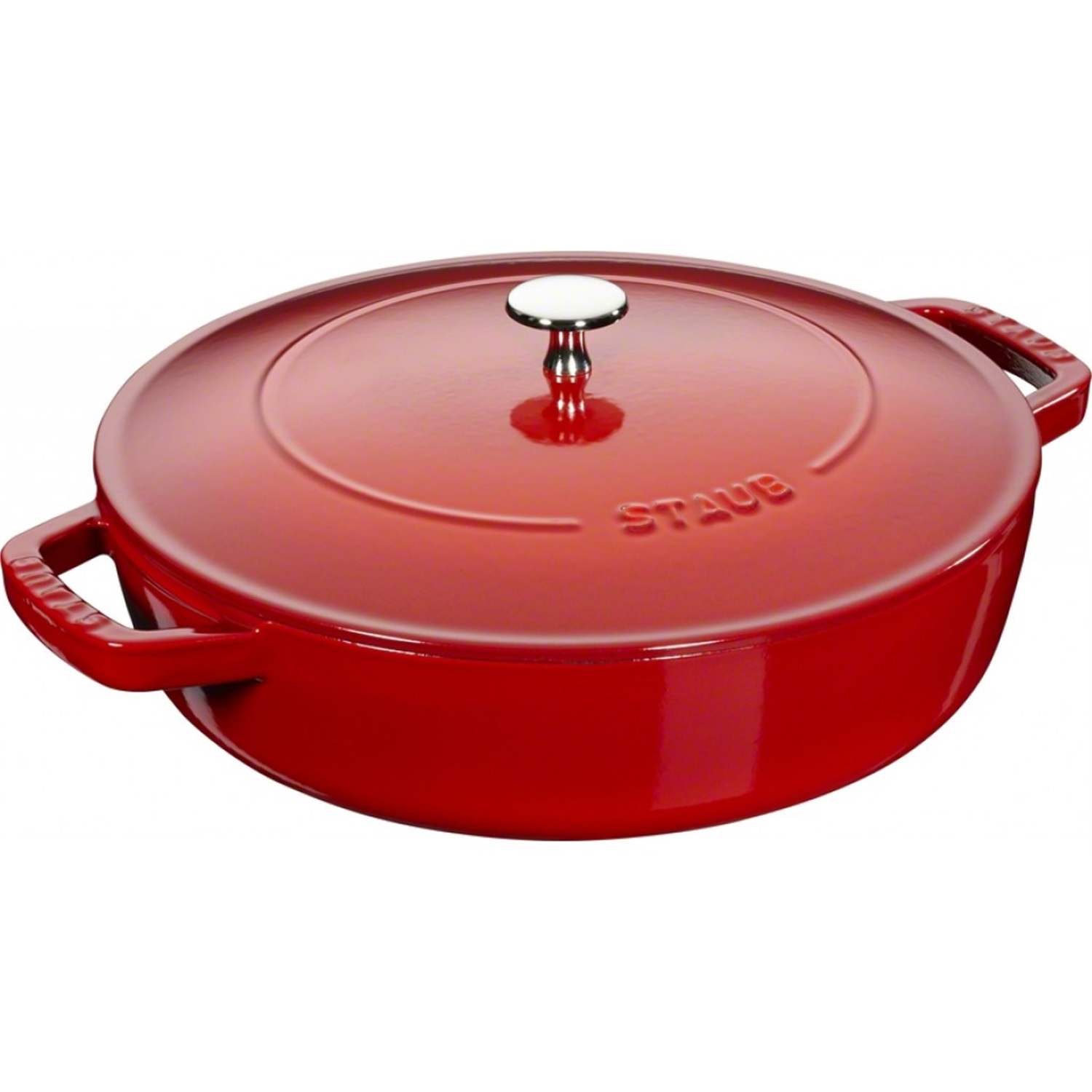 staub chistera braadpan 28cm rood