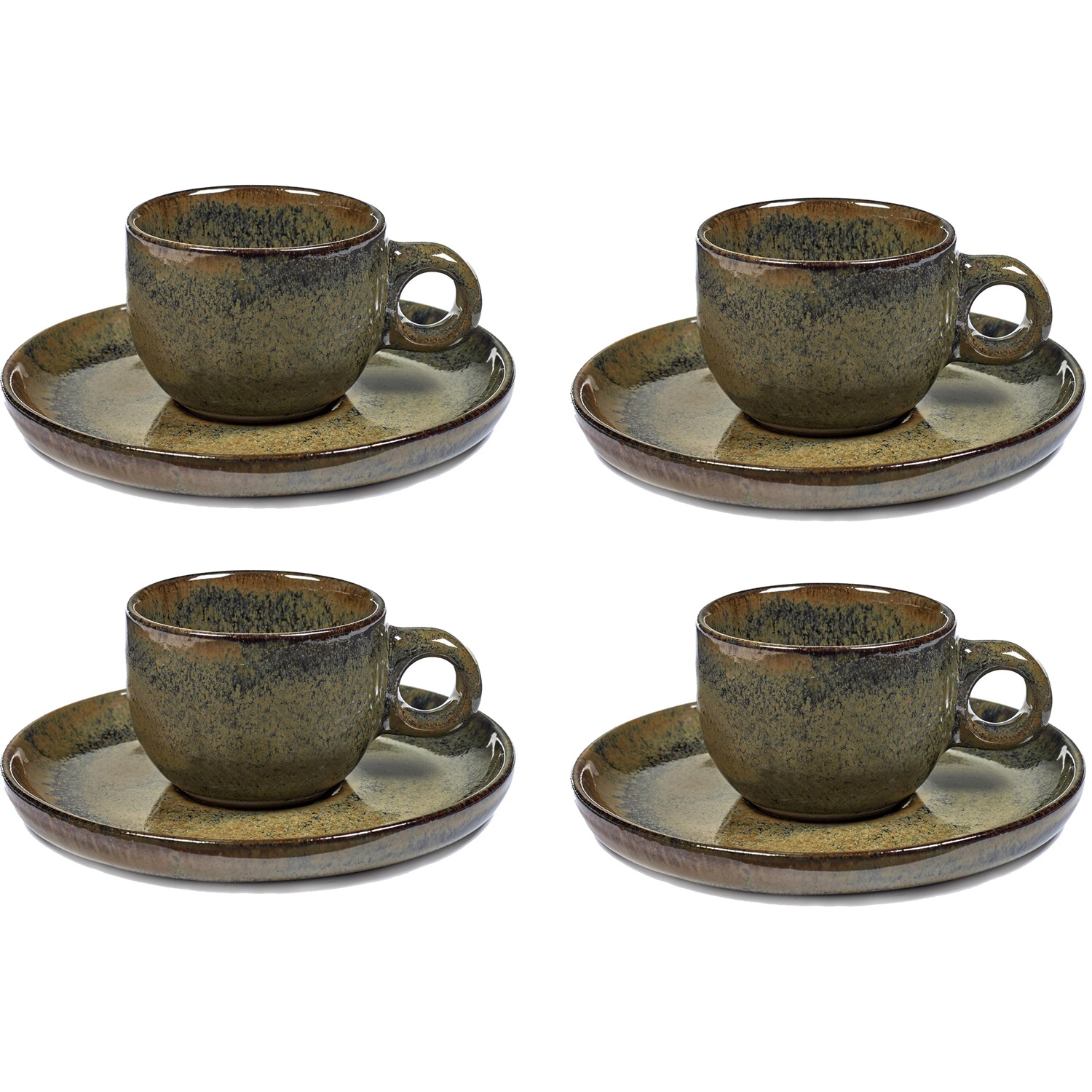 serax surface espressokoppen met schotels b5116224b 01l indi grey 4 stuks