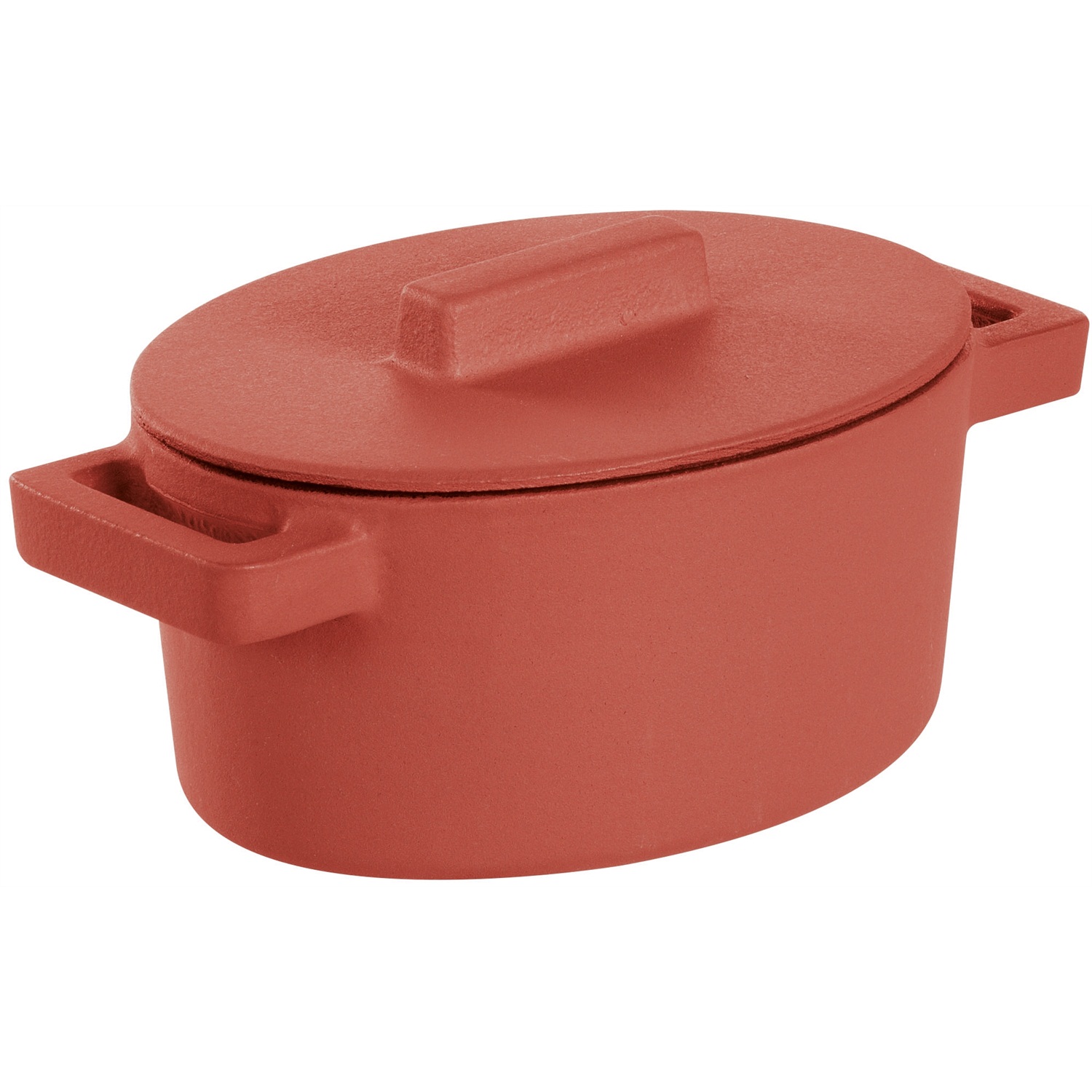 sambonet gietijzeren ovale braadpan 13x10cm paprika