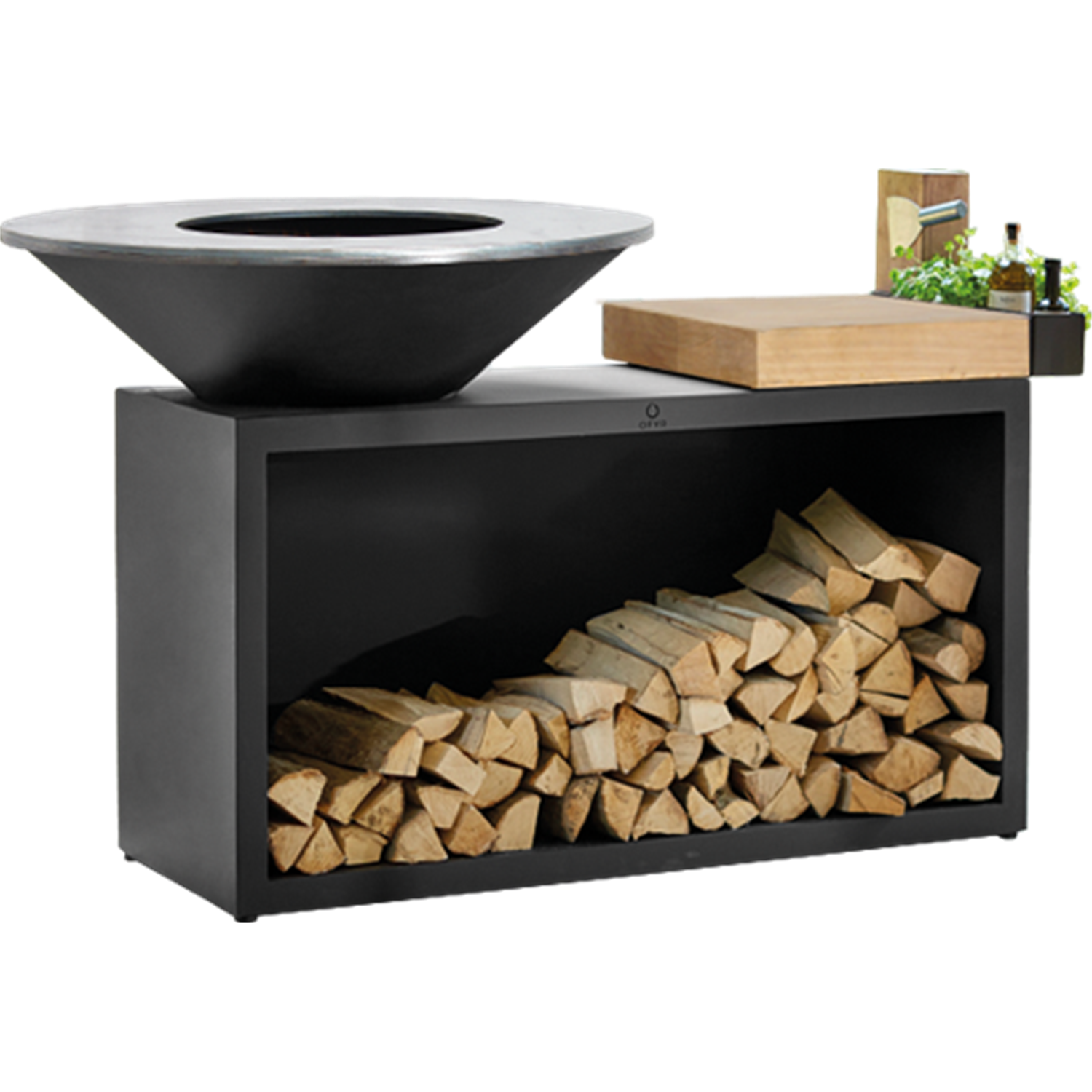 ofyr island black 100 100 vuurschaalwerkblad teakhout