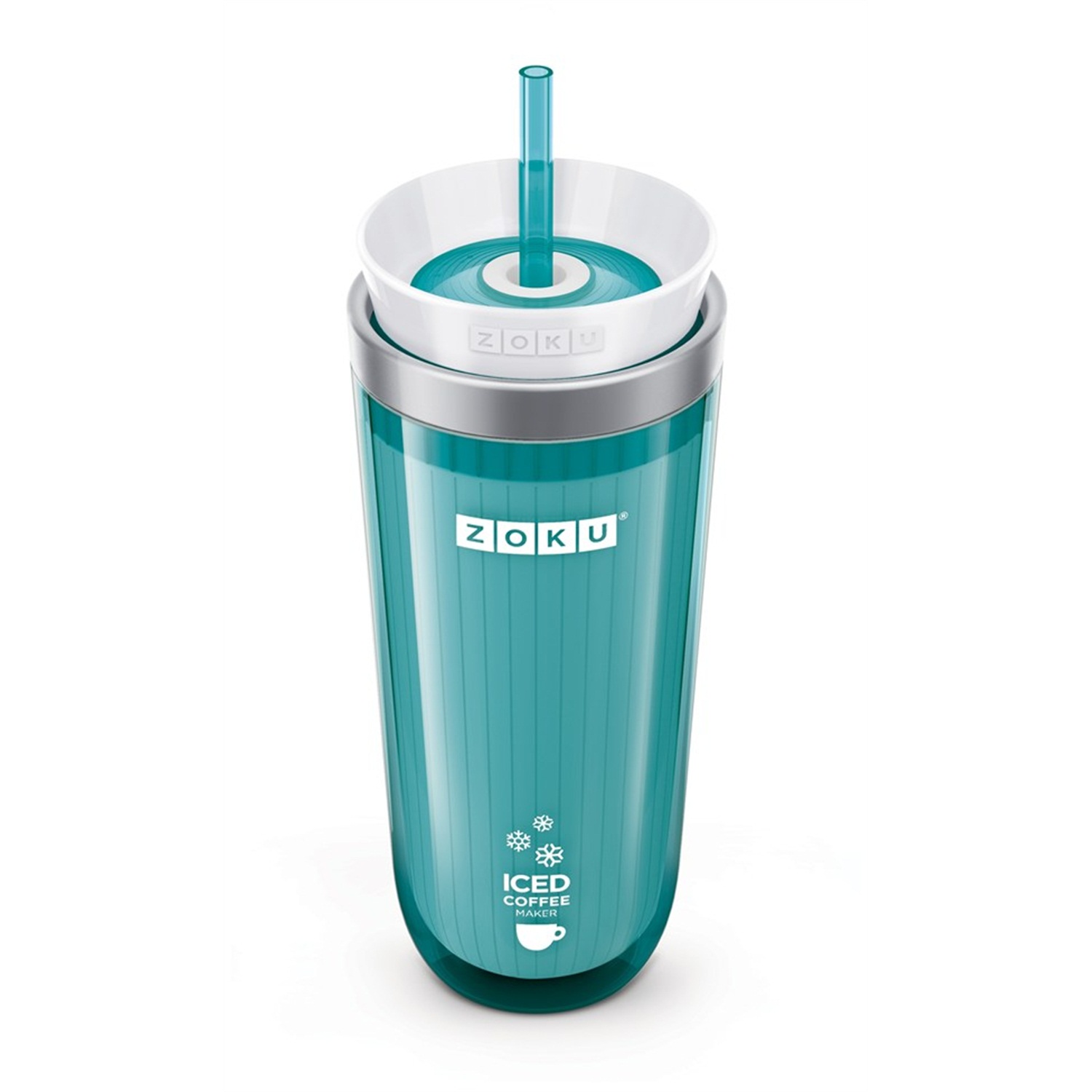 zoku iced coffee ijskoffiemaker turquoise
