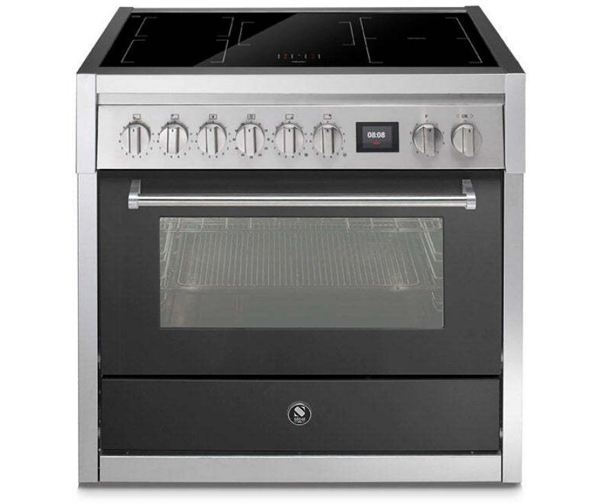 steel genesi gq9s 5fi inductiefornuis 90cm antraciet