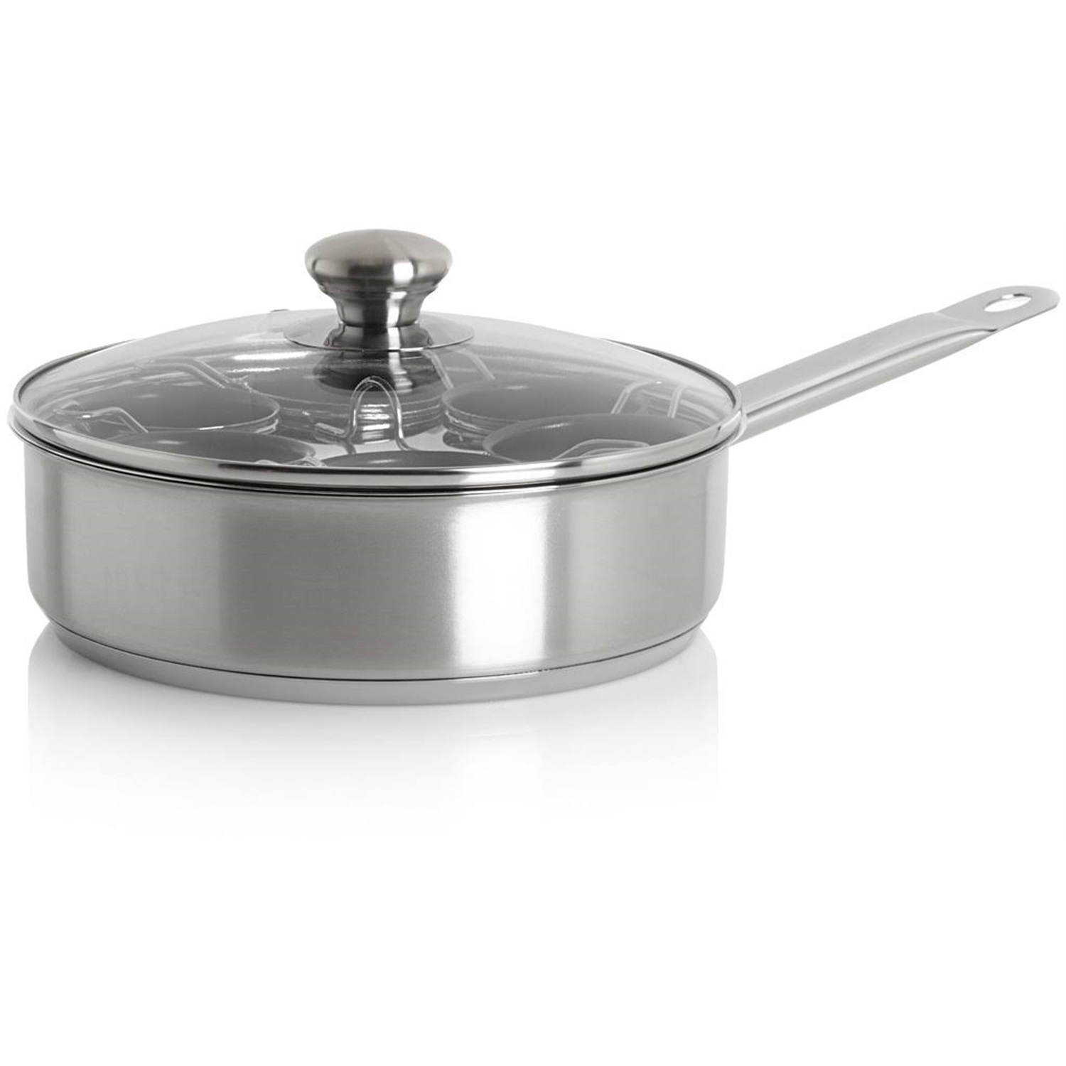demeyere specialties 3 gourmetpan met glasdeksel 4 vaks 18cm