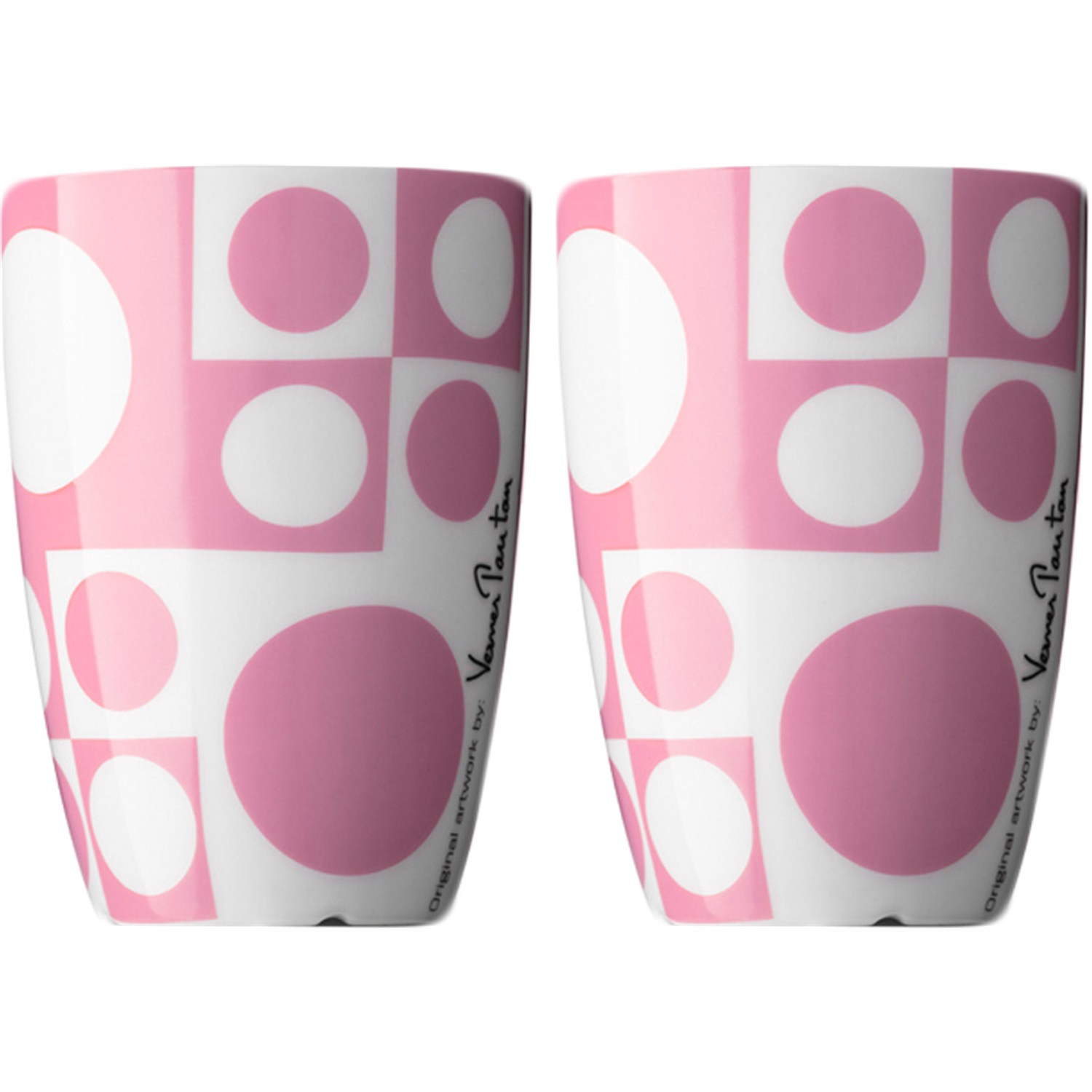 menu verner panton thermobekerset 2 stuks roze