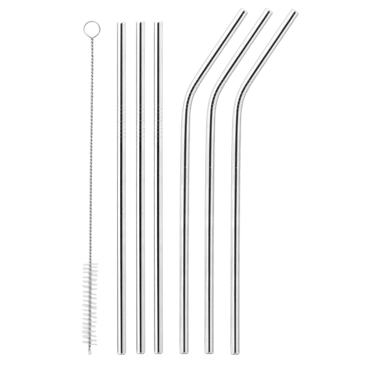 kookpunt day herbruikbare rietjes borstel rvs 6 stuks