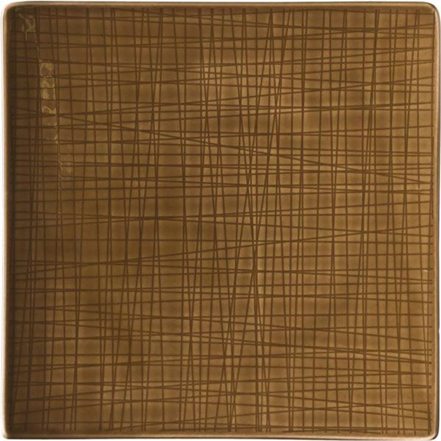 rosenthal mesh plat bord vierkant 22x22cm walnut