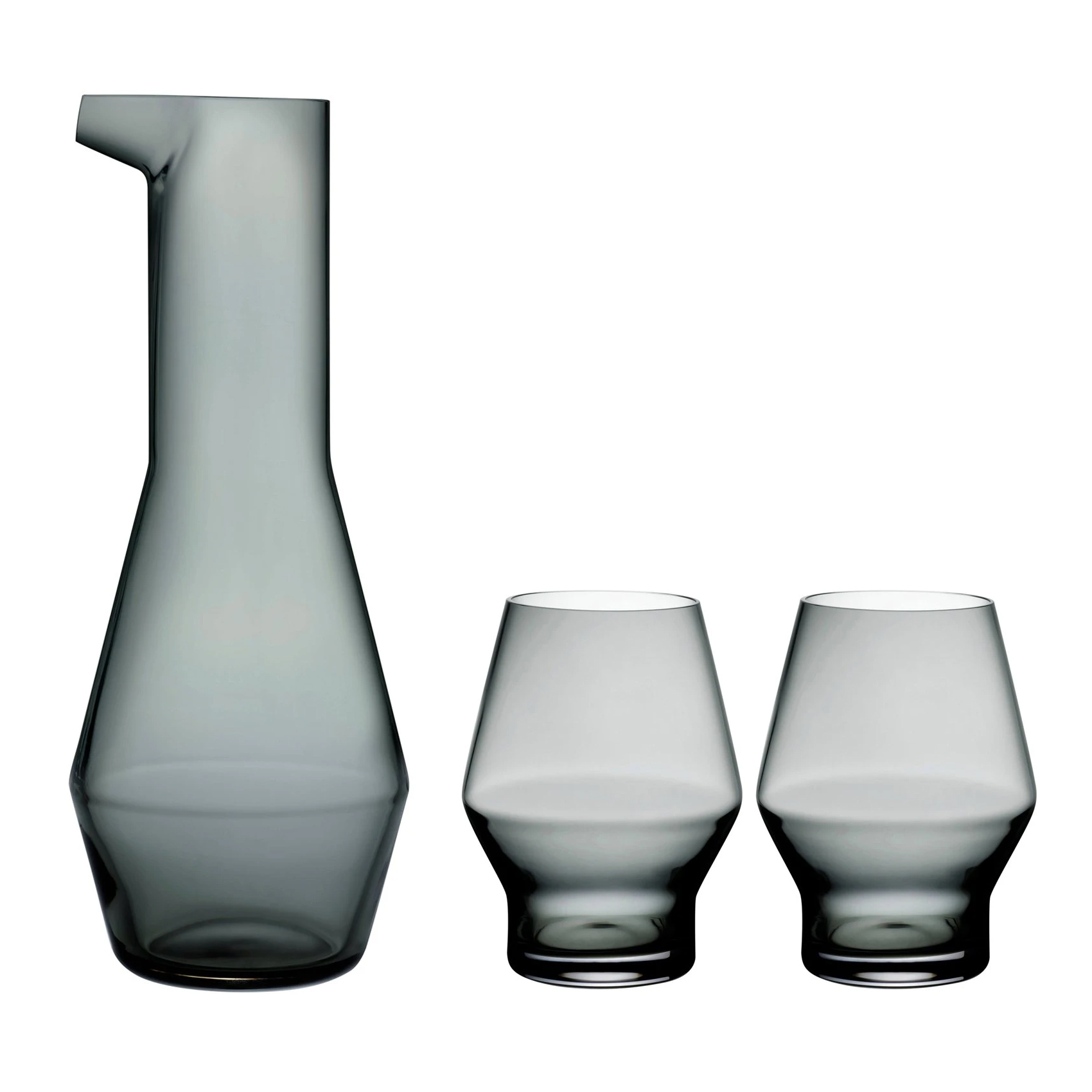 nude-beak-waterkaraf-met-glazen-3-delig-smoke-grijs