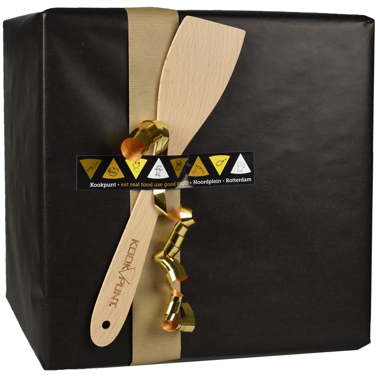 cadeauverpakking met spatel