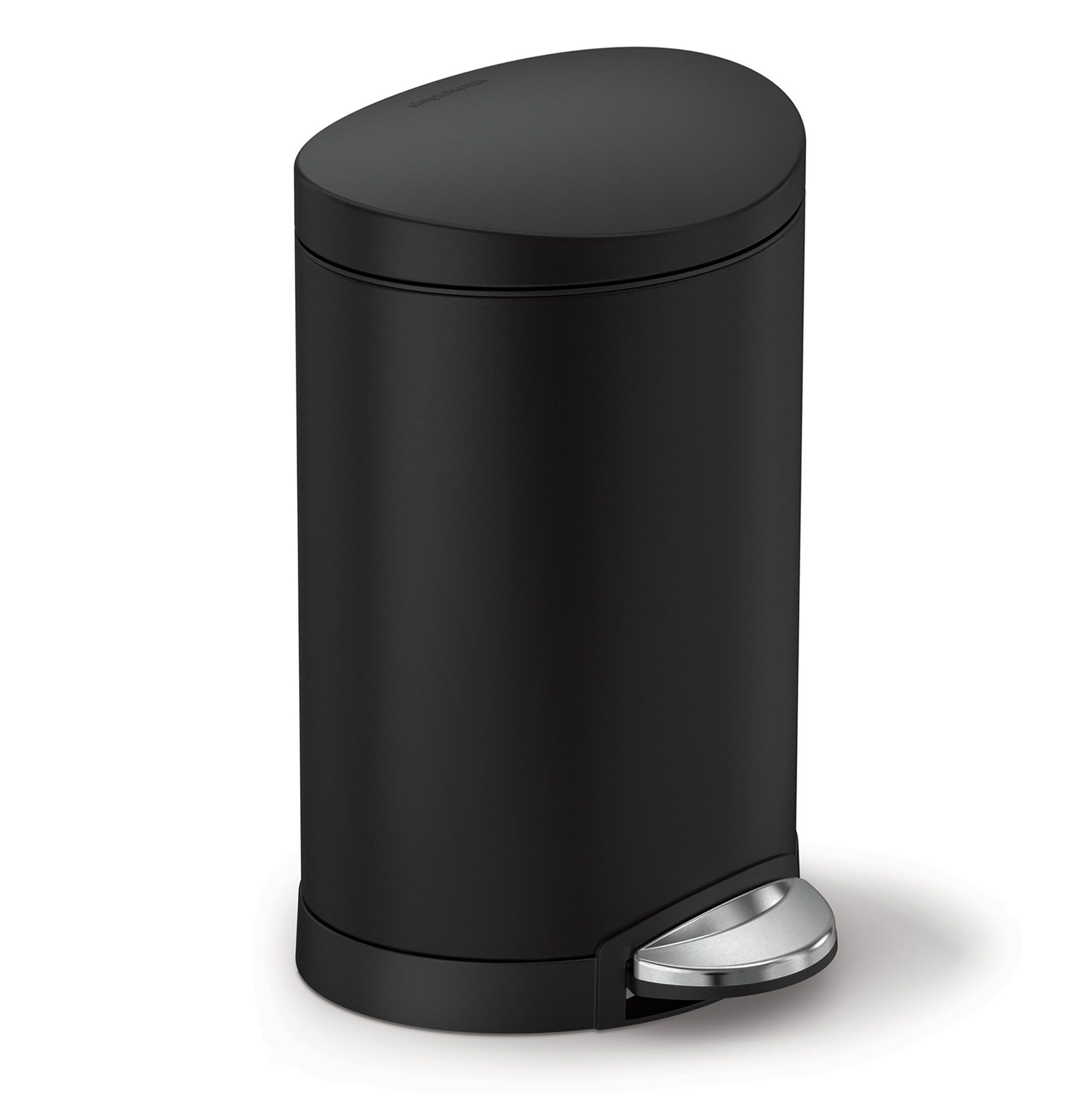 simplehuman-halfronde-pedaalemmer-6l-zwart