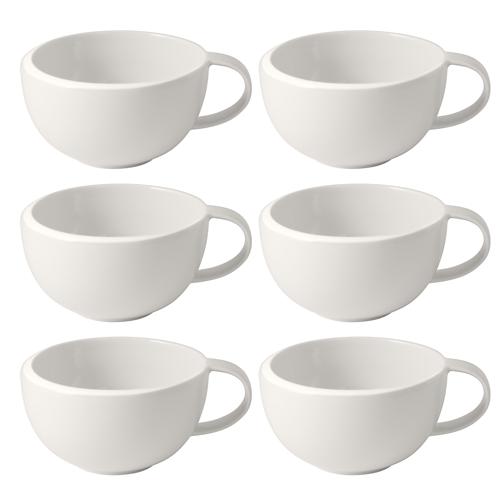 villeroy boch new moon koffiekop 03l wit 6 stuks