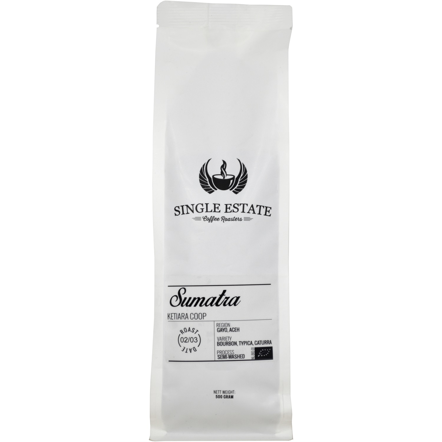 single estate sumatra ketiara coop bio koffiebonen 025kg