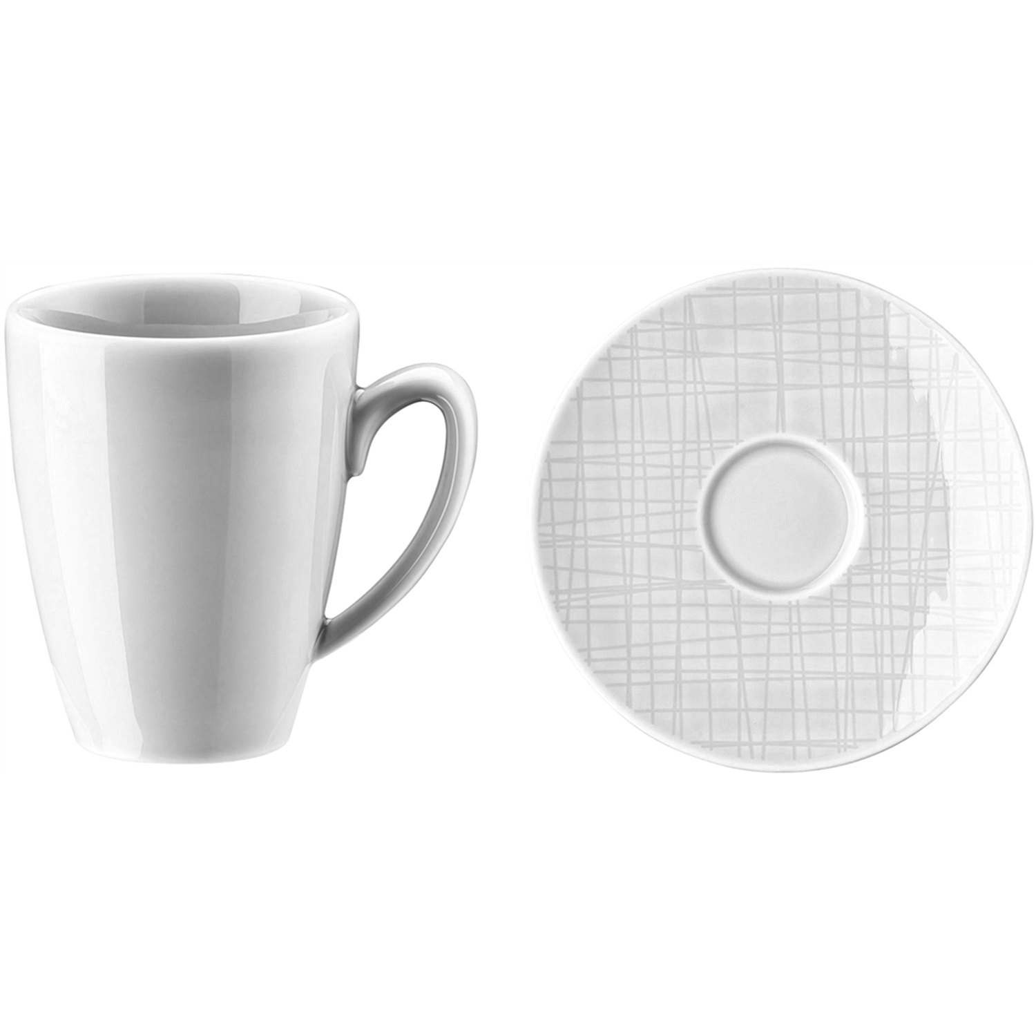 rosenthal mesh espressokop en schotel wit