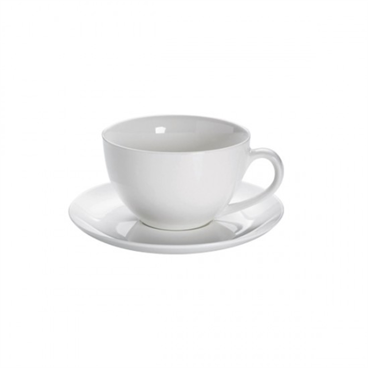 maxwell williams white basics round koffiekop met schotel 450ml
