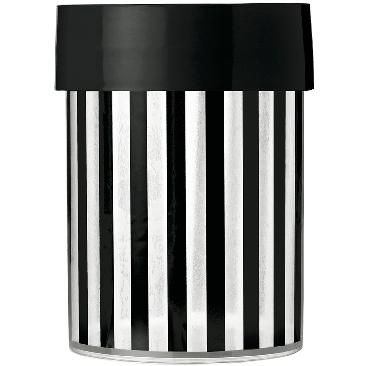 miss etoile canister voorraadbus zwart 15cm streep