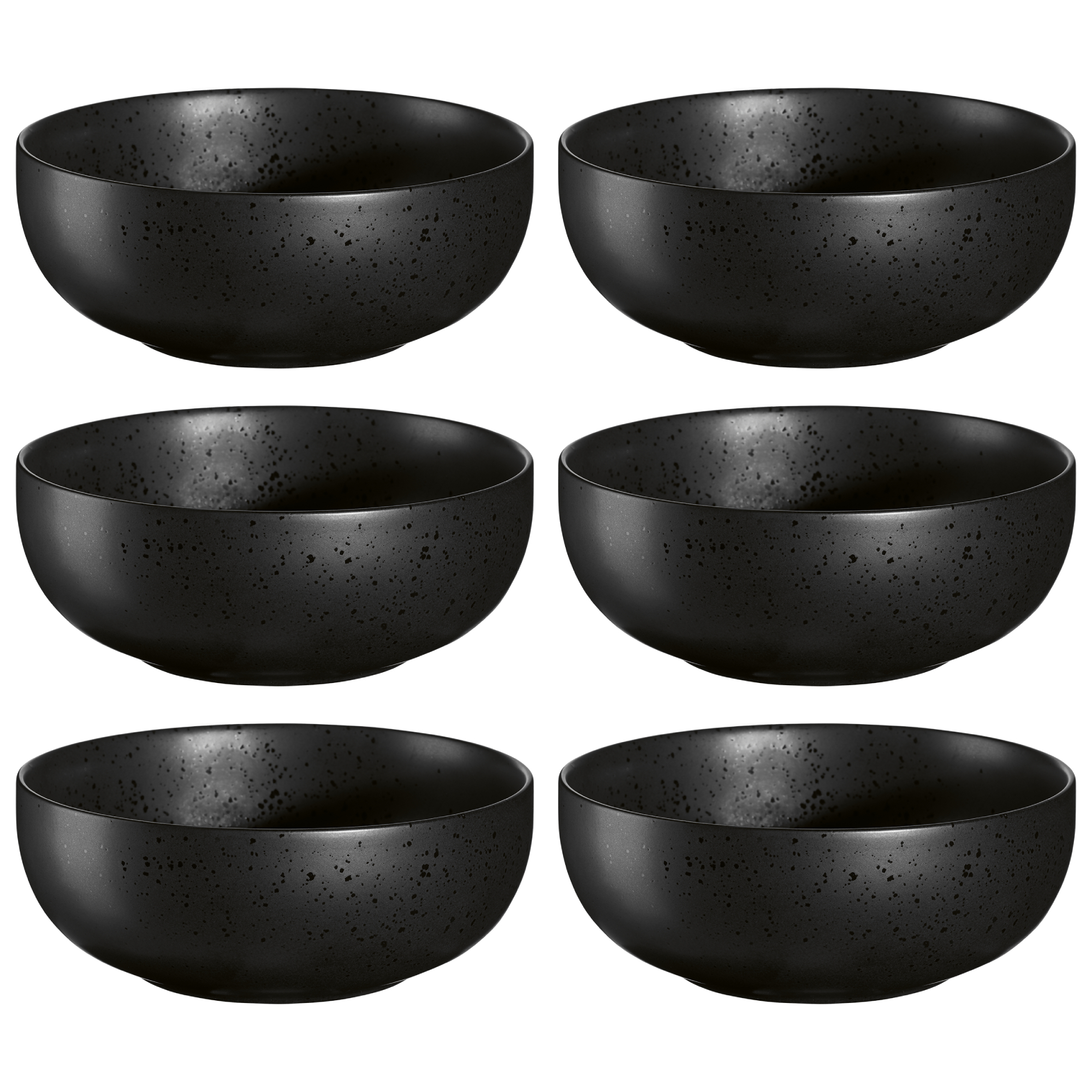 asa selection coppa schaal kuro 18cm zwart 6 stuks