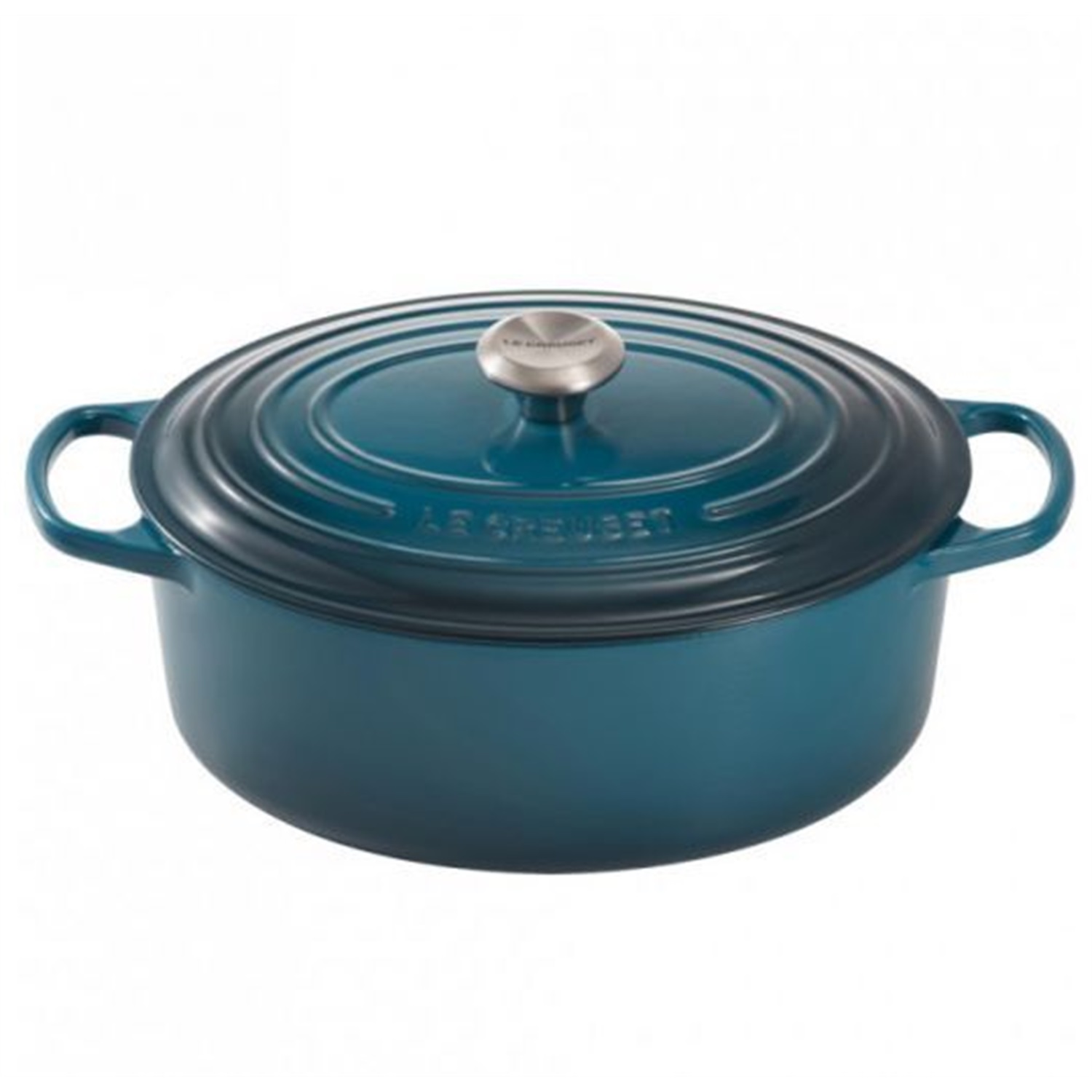 le creuset signature braadpan ovaal 31cm deep teal
