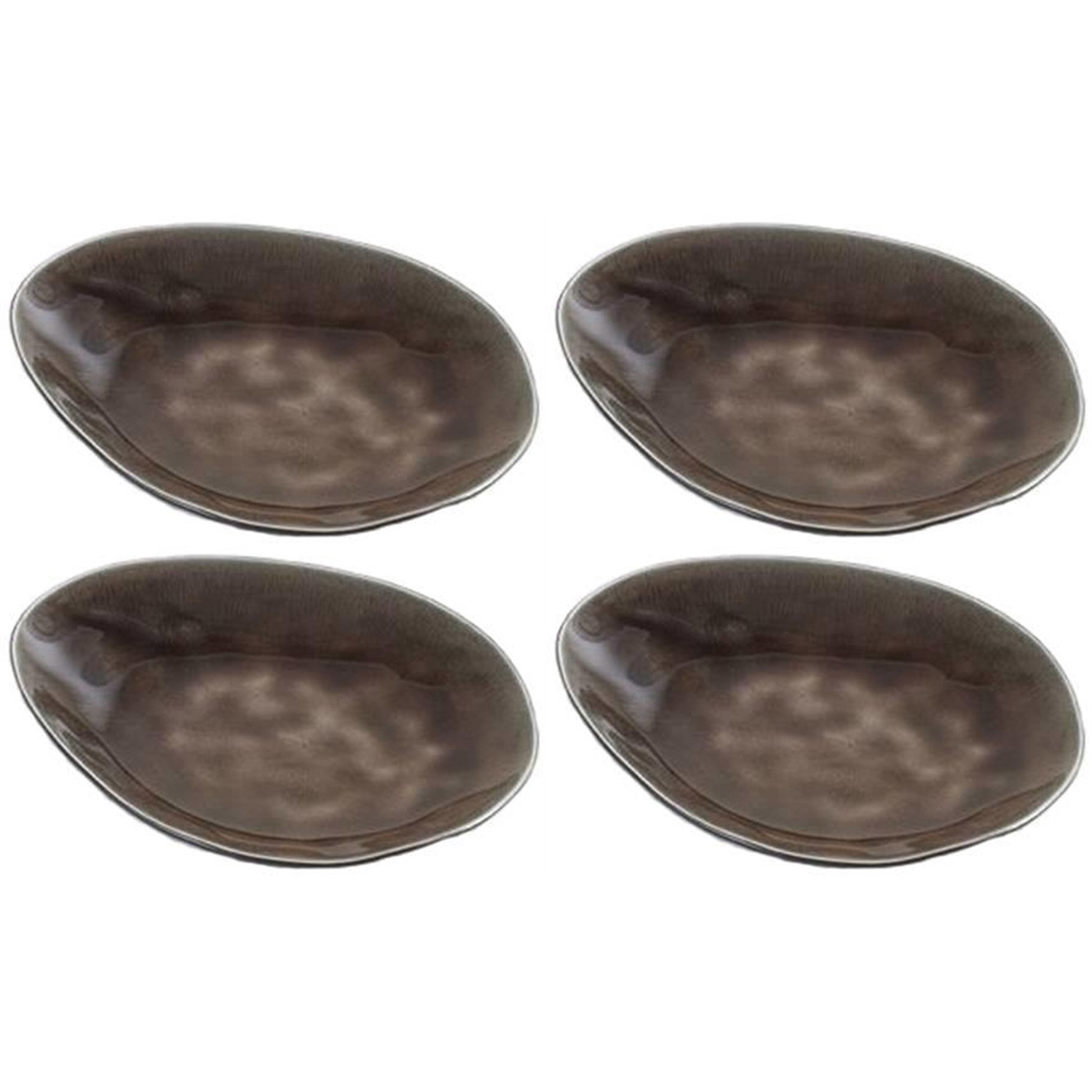 serax pure bord ovaal b1012001 15x12cm bruin 4 stuks