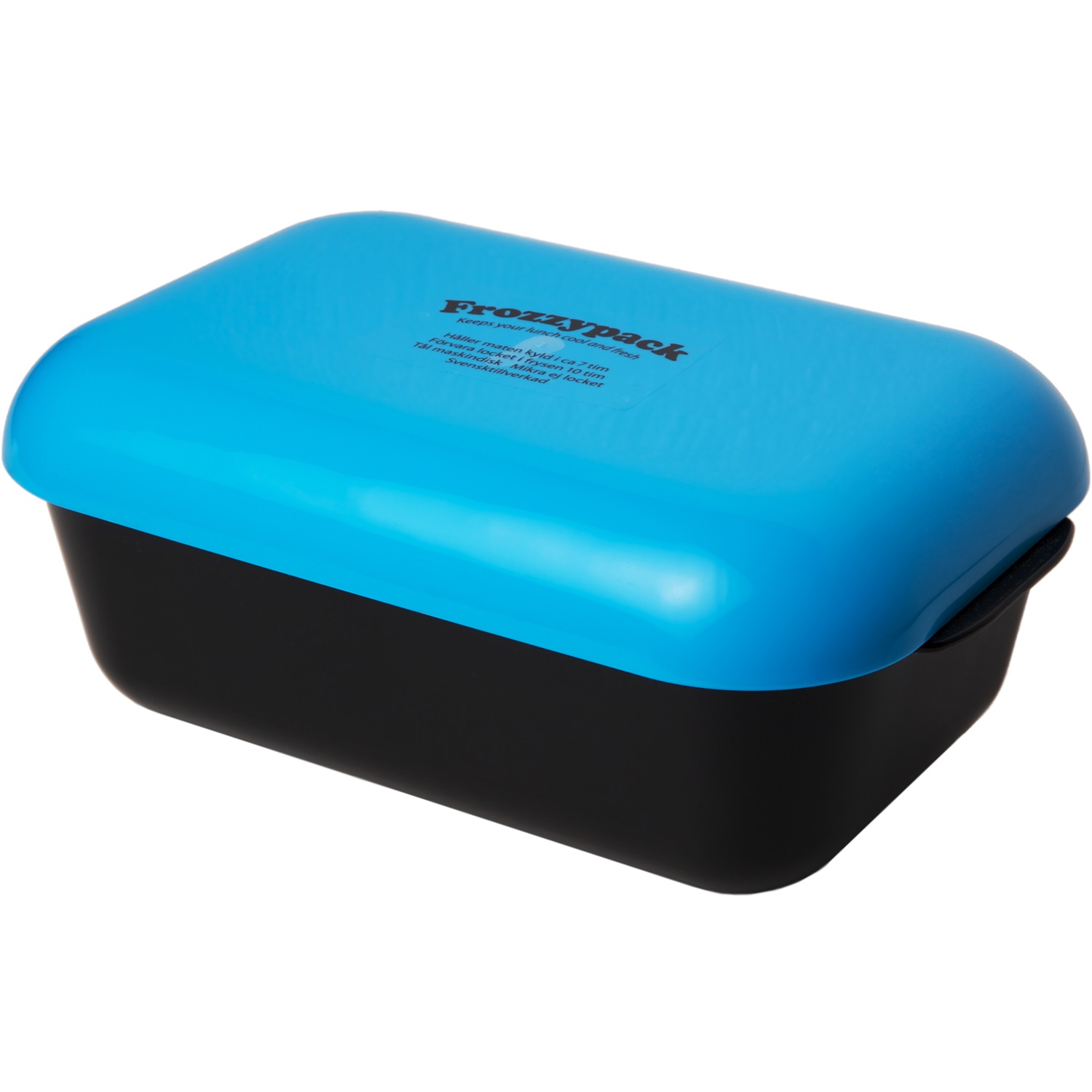 frozzypack broodtrommel met koelelement 20x13cm blauwzwart