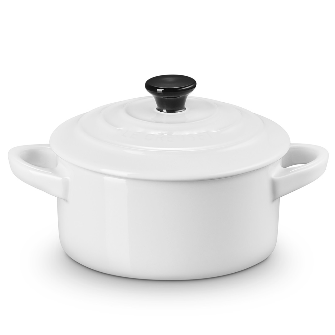 le creuset mini cocotte met deksel 10cm white