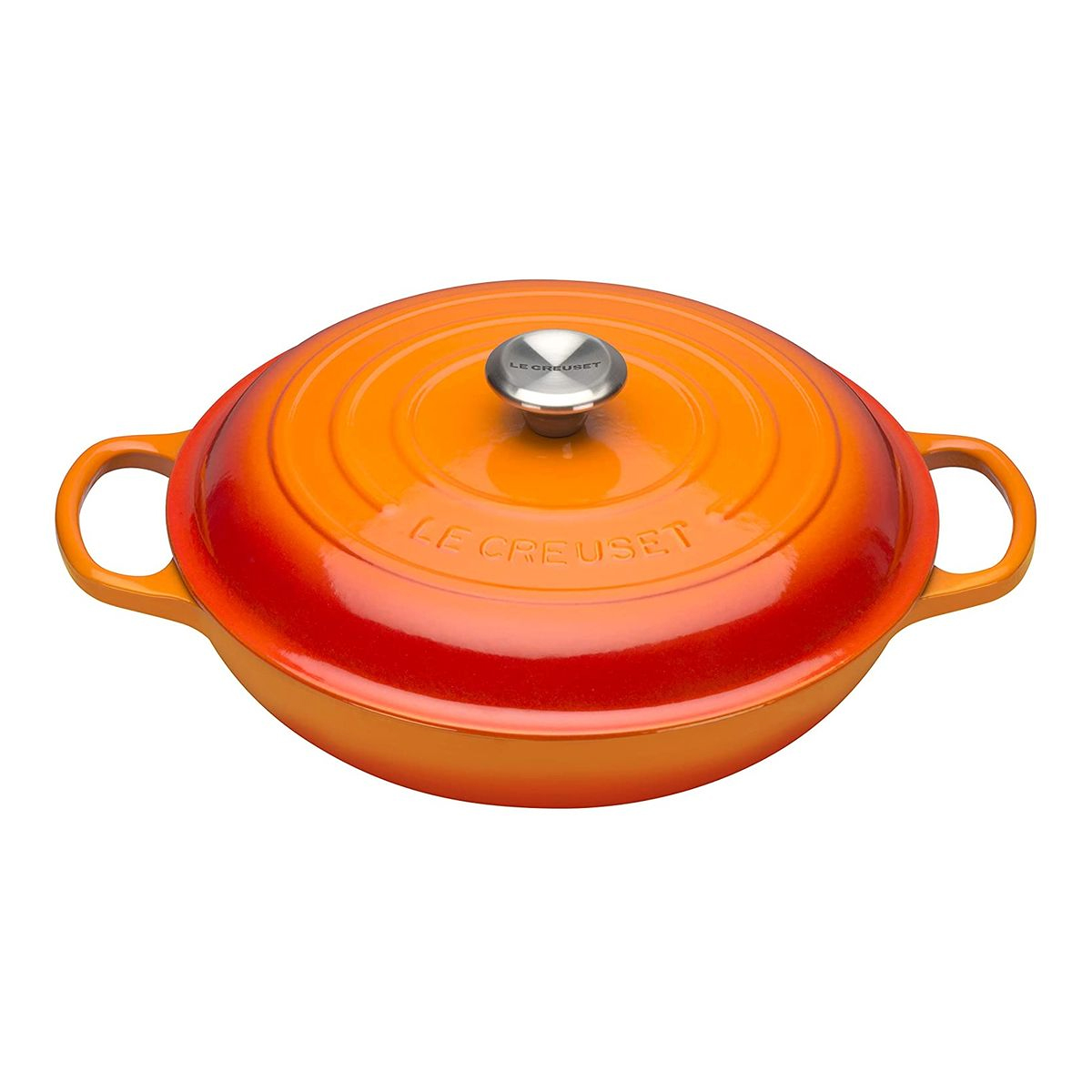 le creuset signature campagnard braadpan 30cm oranjerood