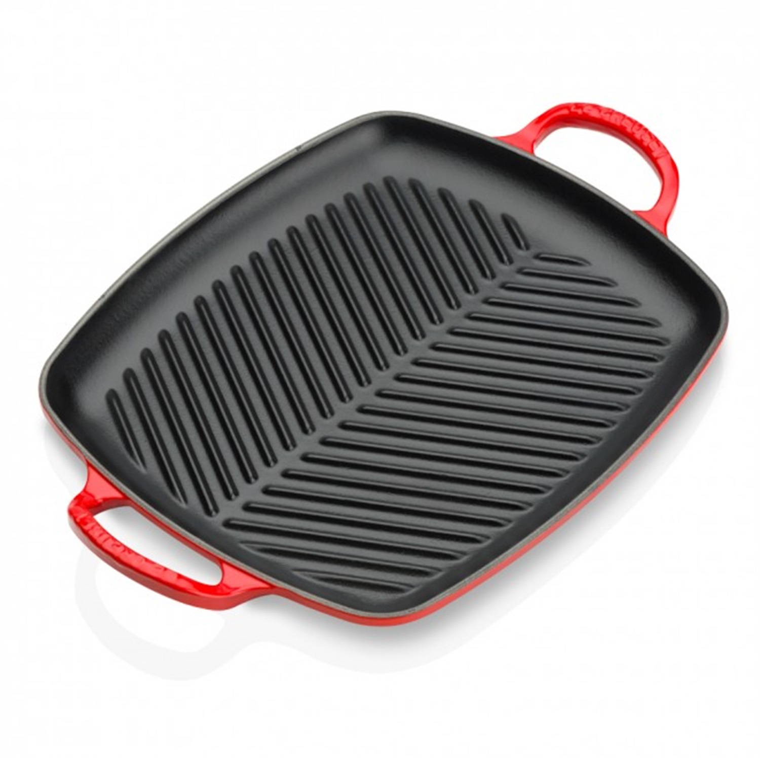 le creuset signature grillplaat 30x27cm kersenrood