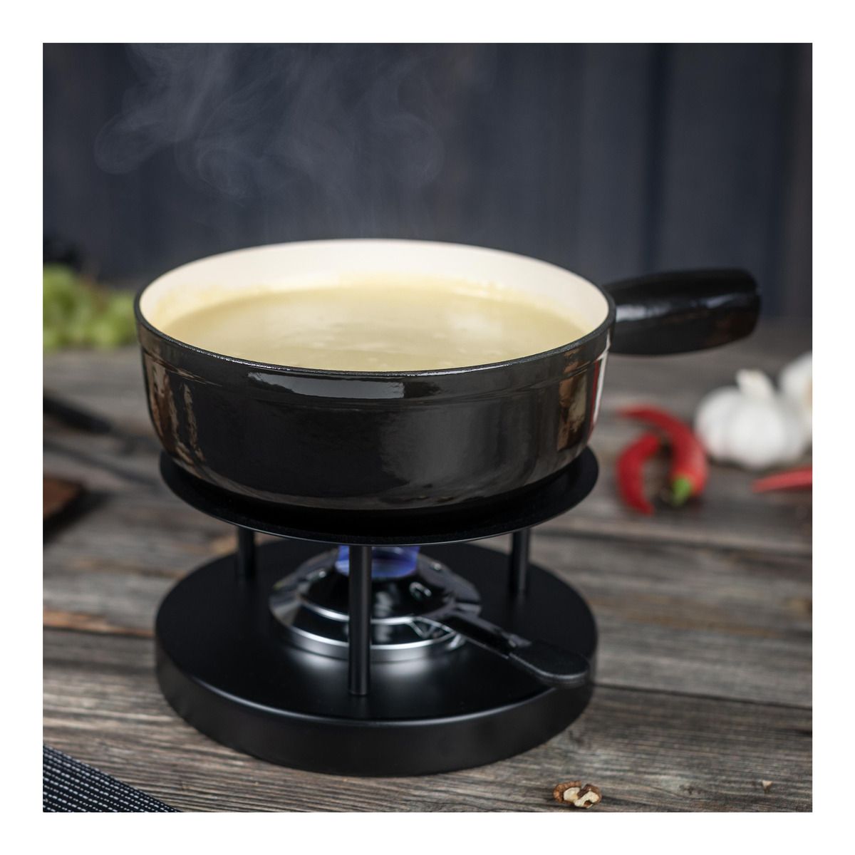 kuhn-rikon-caquelon-gietijzer-zwart-24cm