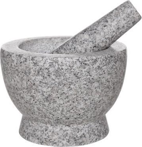 cosy trendy granieten vijzel met stamper 18cm