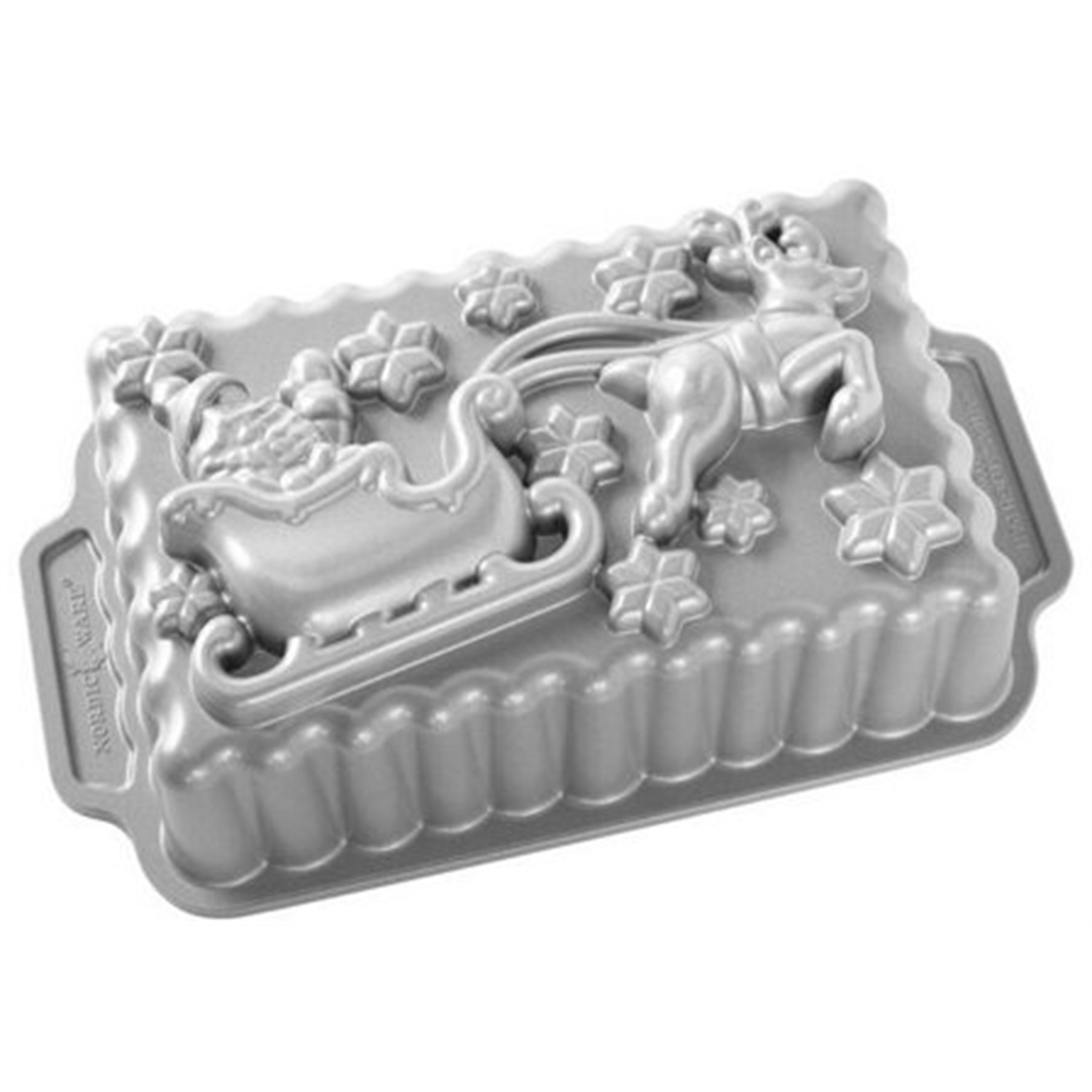 nordic ware santas sleigh loaf bakvorm 26x15cm zilver