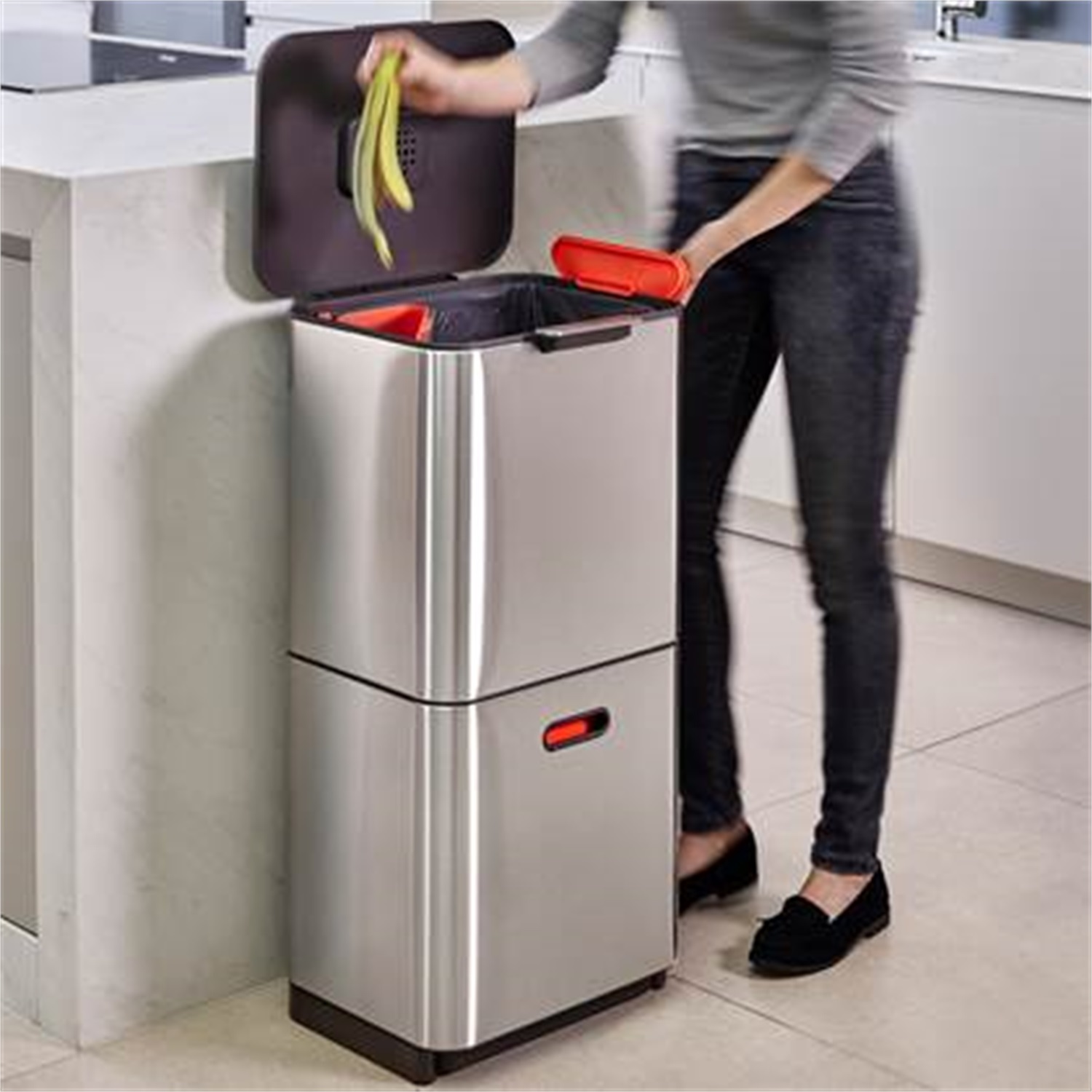 joseph-joseph-intelligent-waste-totem-max-afvalemmer-60l-rvs