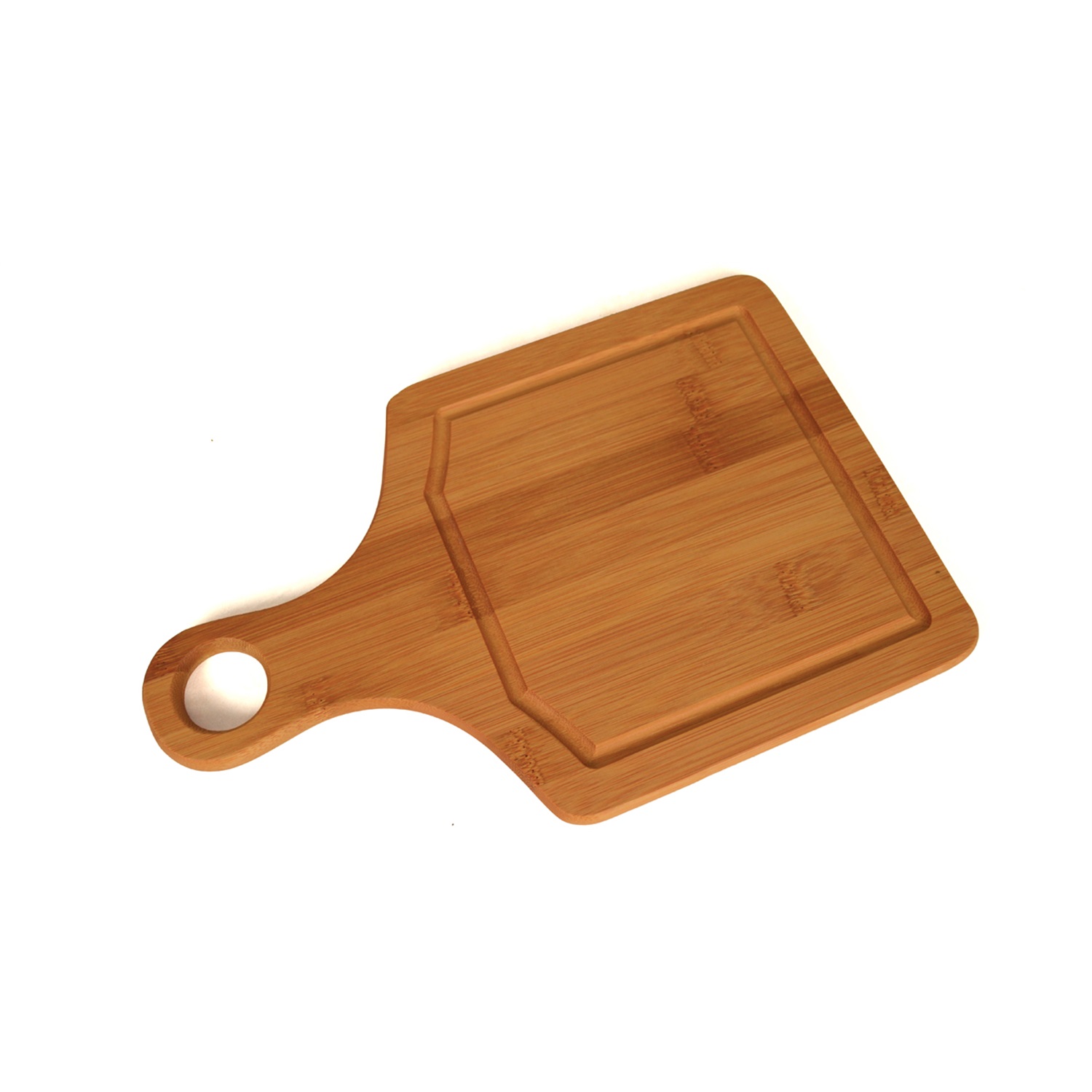 kookpunt fuzhou bamboo snijplank met steel h 7169s 28x18cm