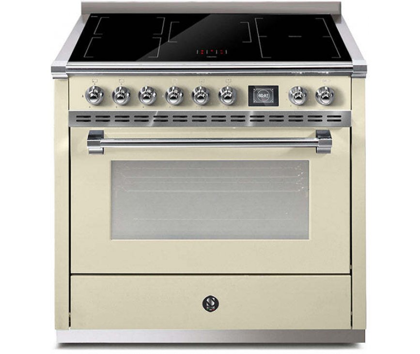 steel ascot aq9s 5fi cr inductiefornuis 90cm creme