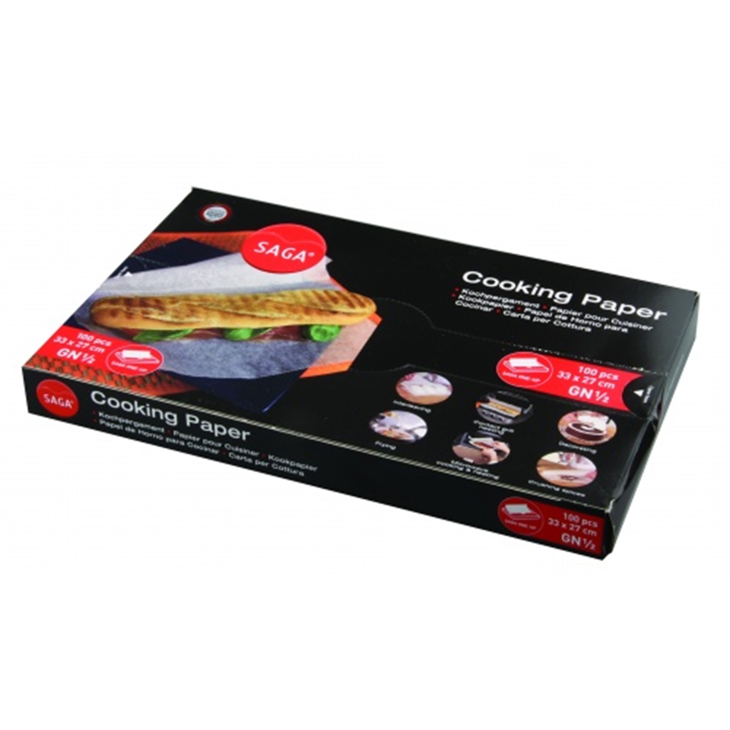 saga bak en kookpapiervellen 33x27cm 100 stuks