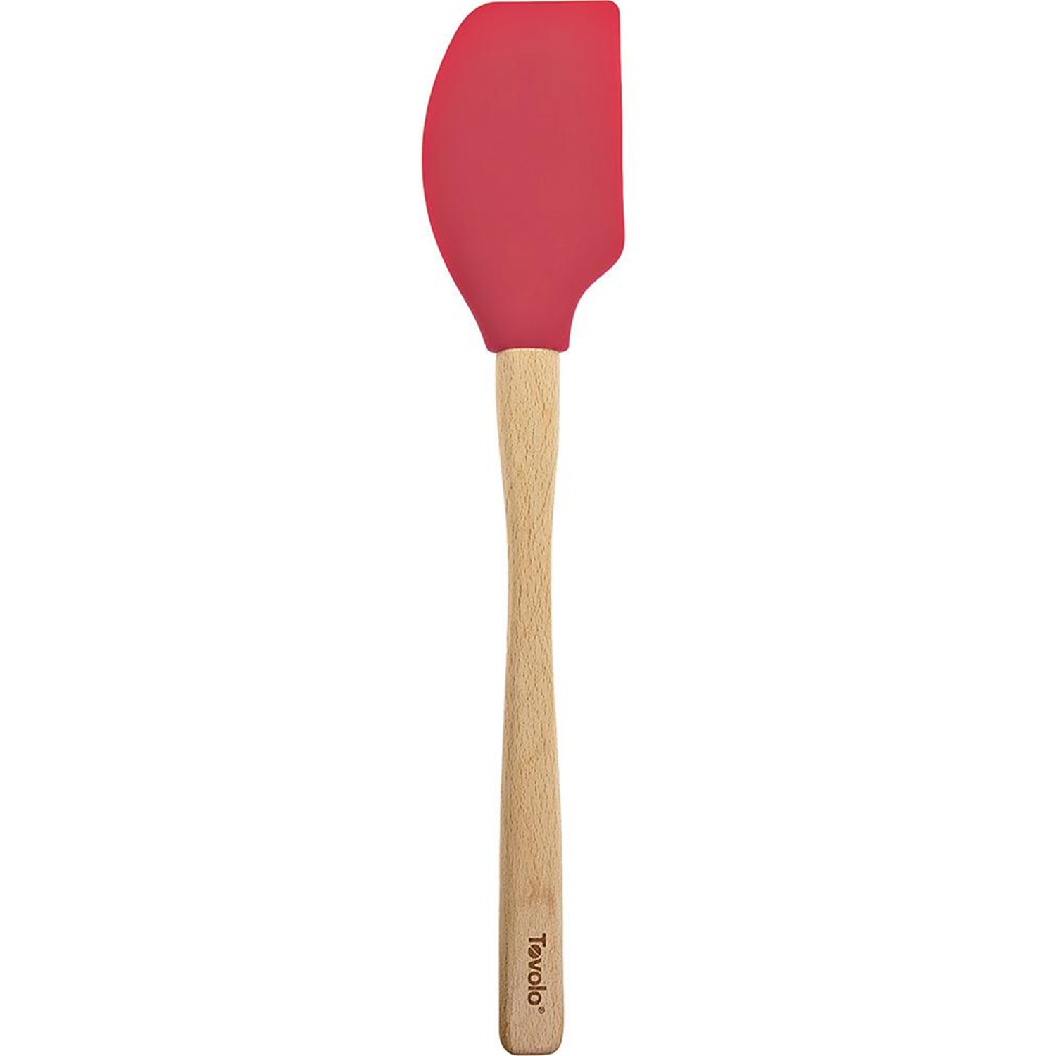 tovolo spatel met houten steel 32cm raspberyy fizz rood