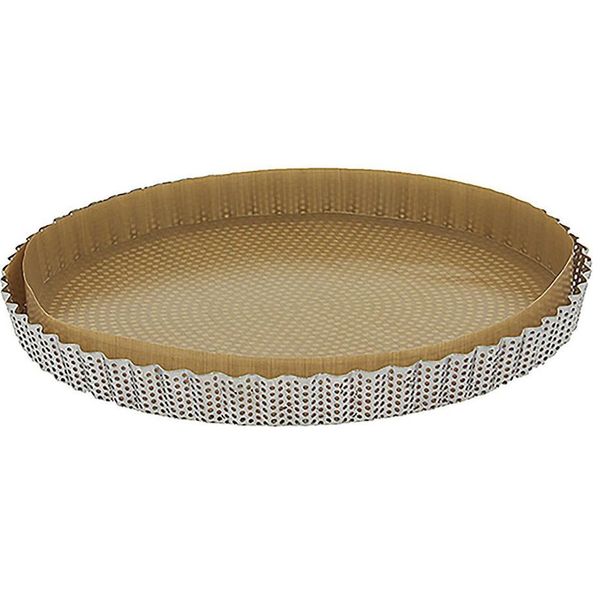 de buyer tartelette en quichevorm geperforeerd met uitneembare bodem 321428 28cm