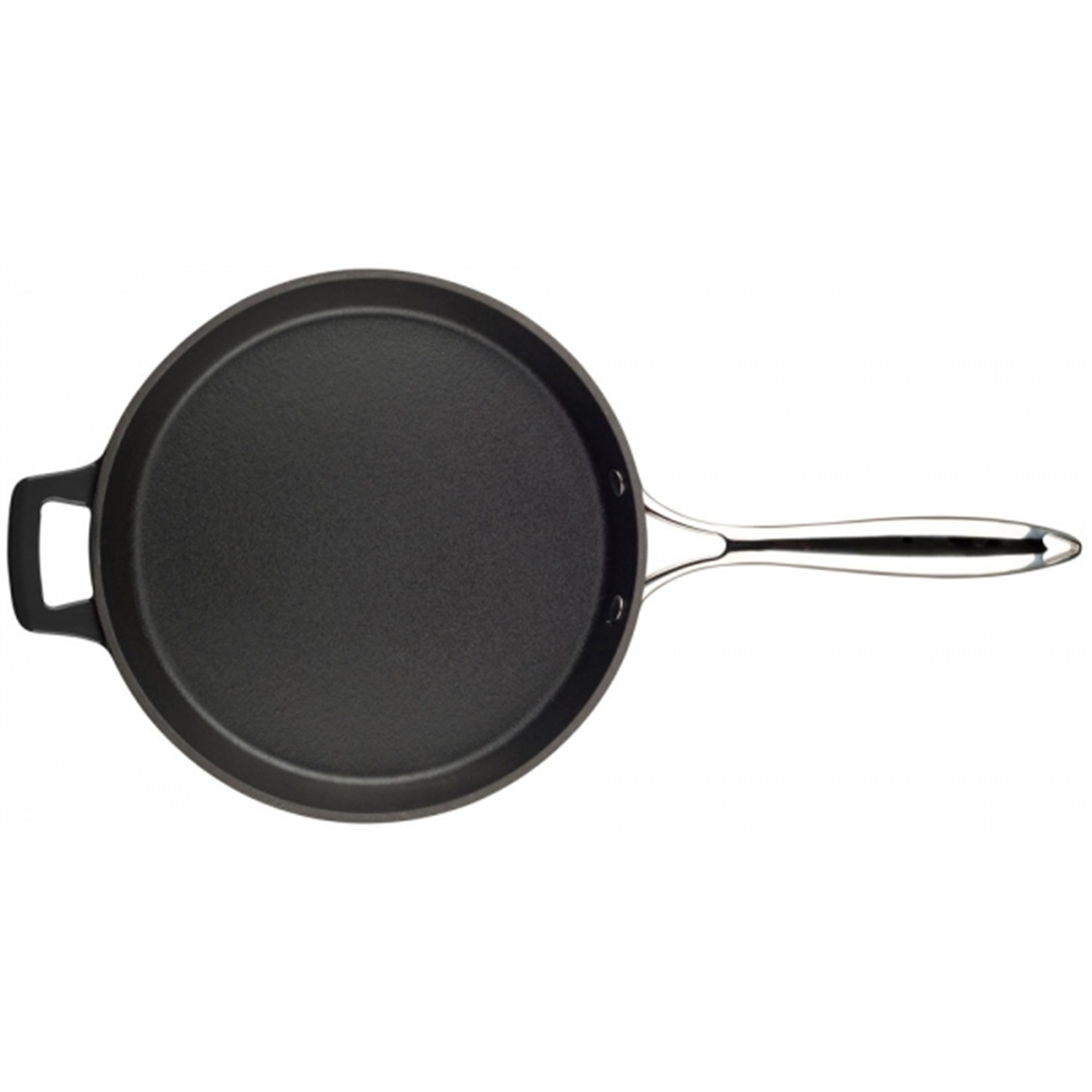 la-cuisine-pro-koekenpan-met-rvs-steel-26cm-zwart