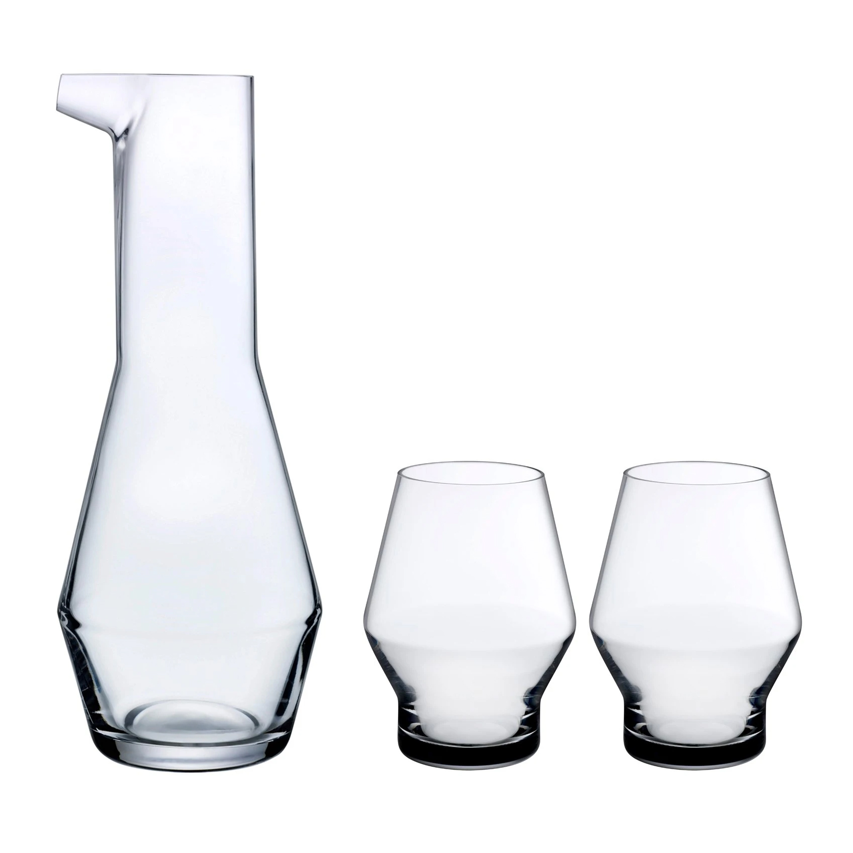 nude-beak-waterkaraf-met-glazen-3-delig-transparant