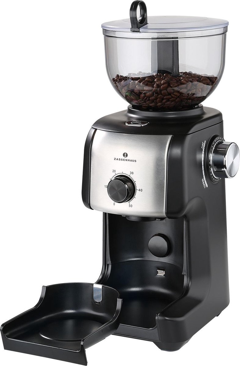 zassenhaus arabica elektrische koffiemolen zwart