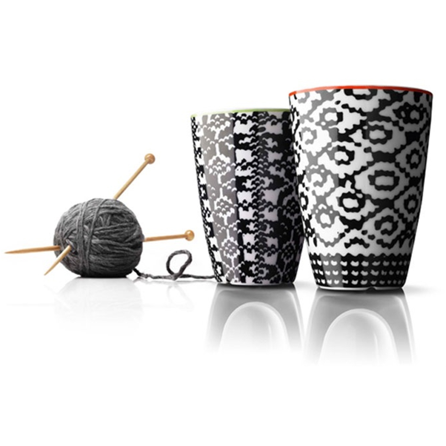 menu knitting thermobeker set van 2 roodlime