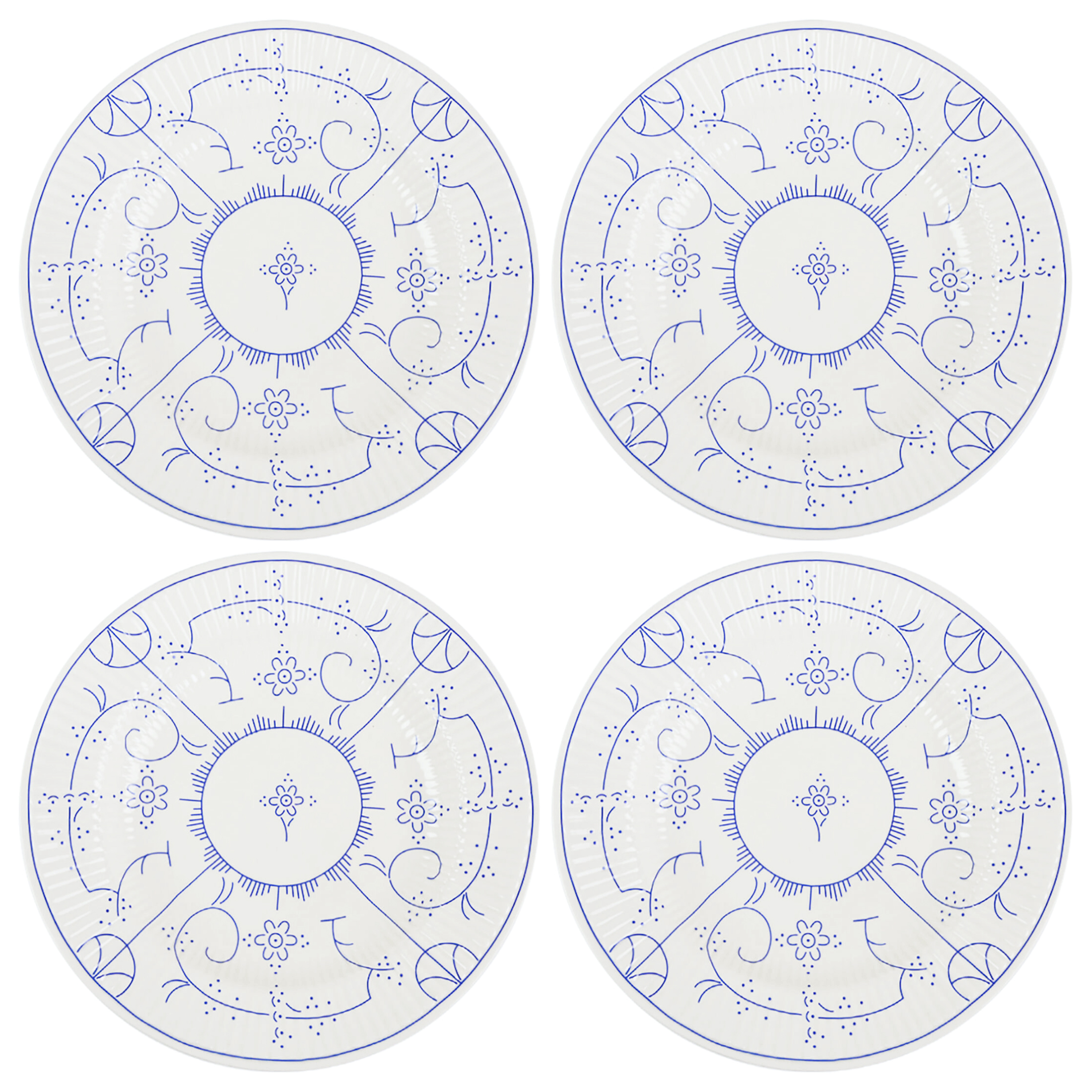 royal boch copenhague diep bord 245cm 4 stuks