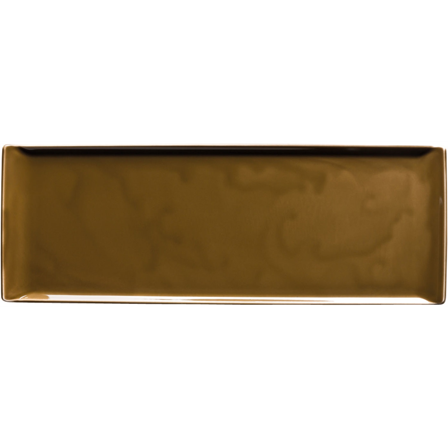 rosenthal mesh rechthoekige schaal 41x15cm walnut