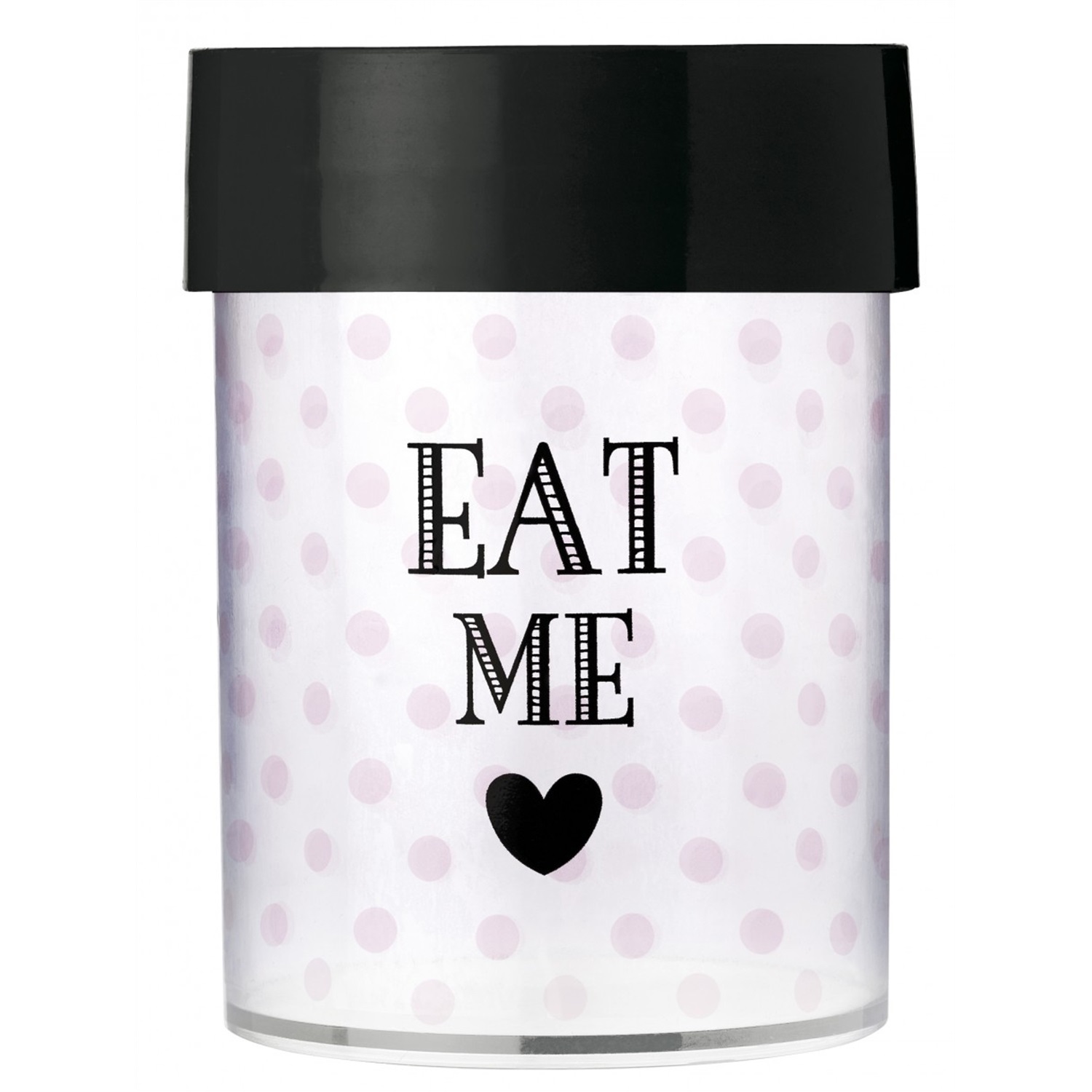 miss etoile canister voorraadbus zwart 15cm eat me