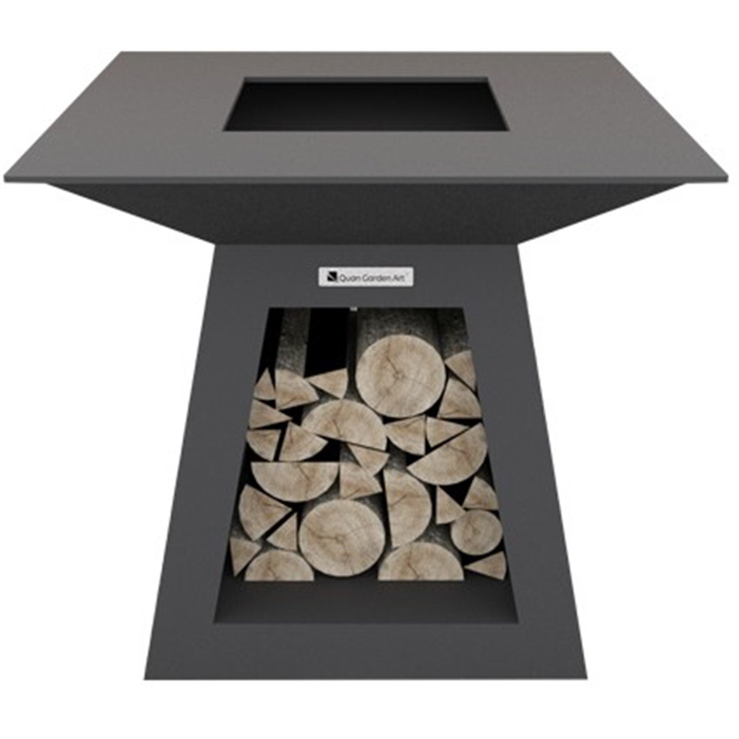 quan-garden-art-quadro-standard-carbon-bbq-vuurschaal-zwart