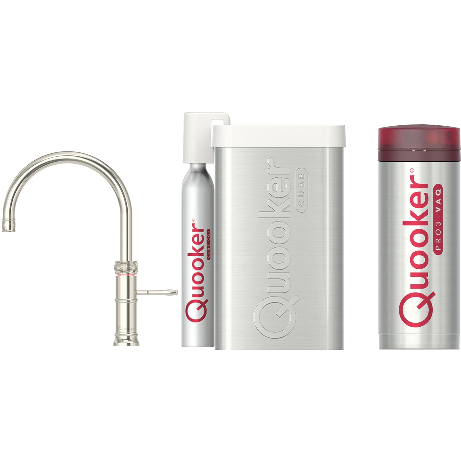 quooker classic fusion round kokendwaterkraan met pro3 vaq reservoir en cube 3cfrnig cube nikkel