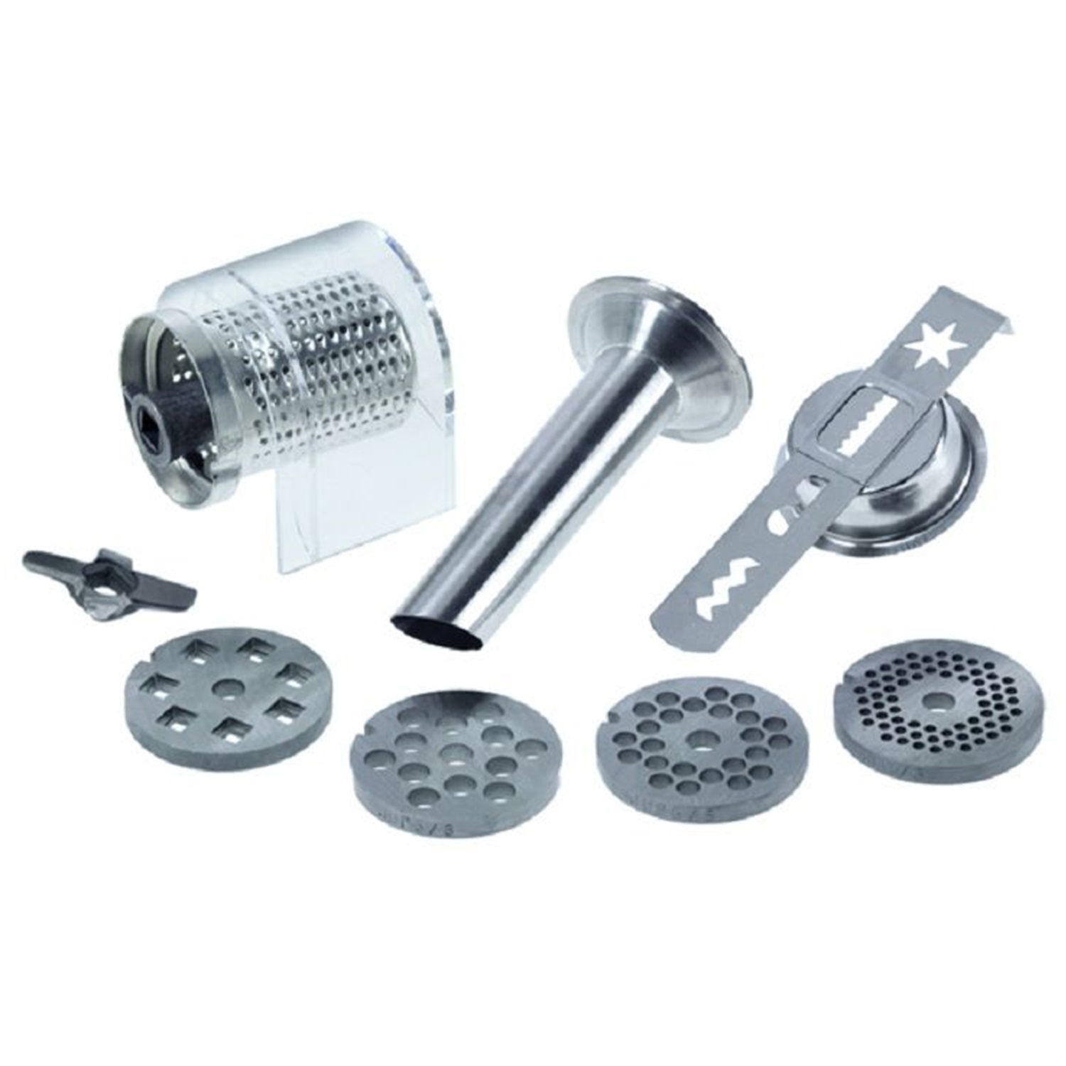jupiter vleesmolen accessoireset 8 delig maat 5