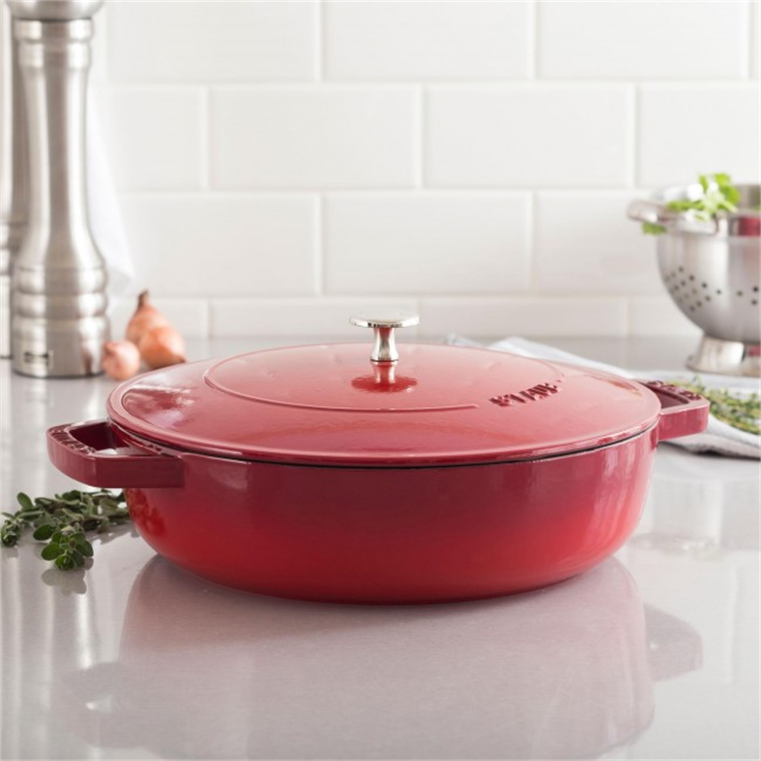 staub-chistera-braadpan-28cm-rood