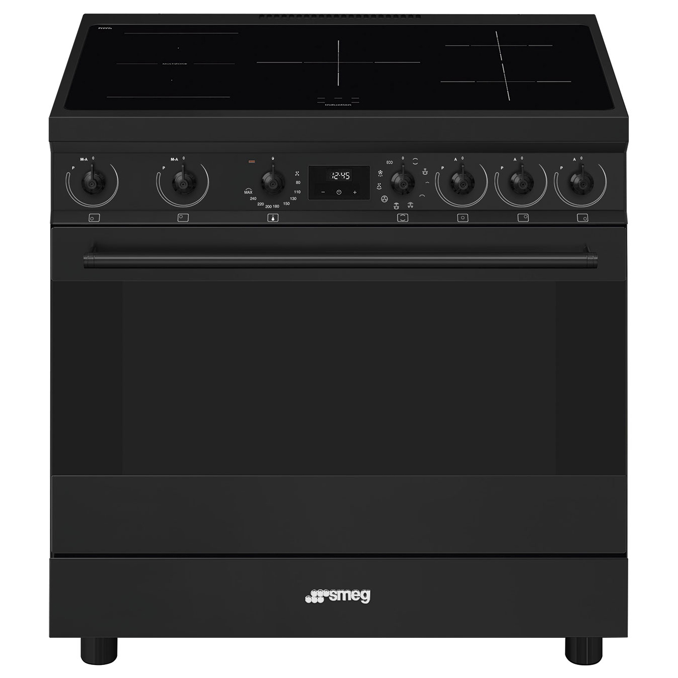 smeg classici sinfonia inductiefornuis c9imn2 90cm mat zwart